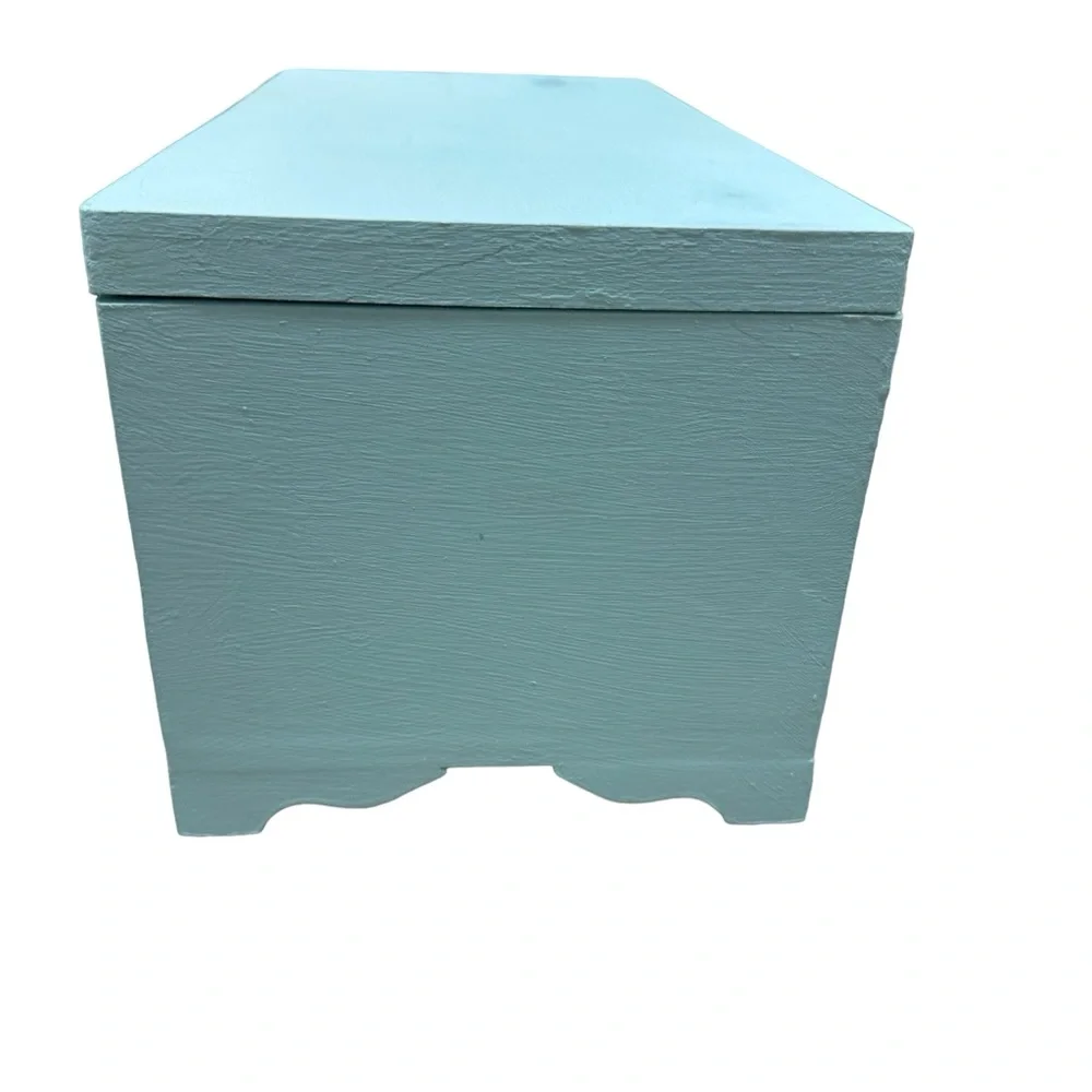 Beautiful Light Blue Jewelry Box Hand Crafted New